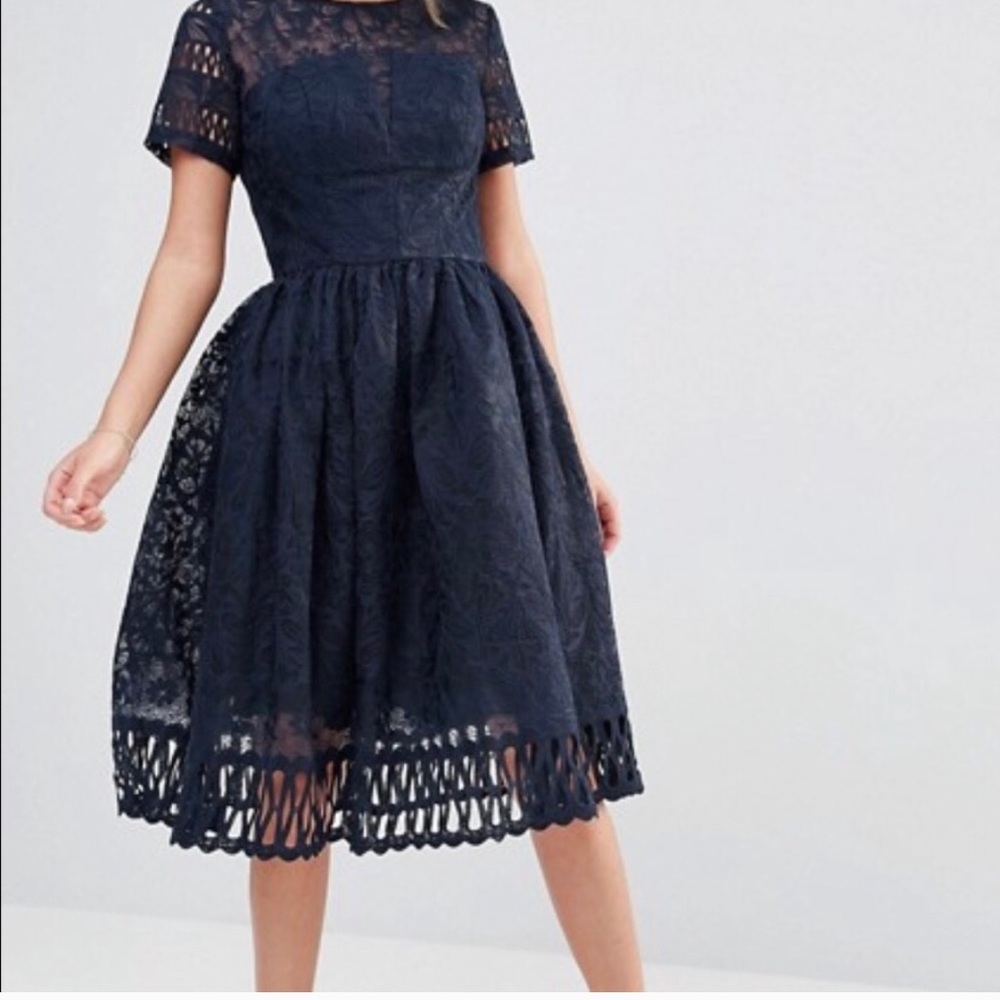 Chi Chi London Navy dress ASOS